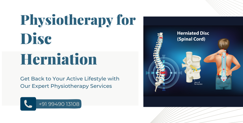 post showing herniated disc and physiotherapy can help